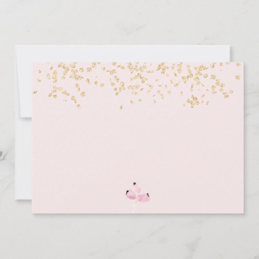 Waterverf goudbrunch vrijgezellenfeest van Floral Kaart (Achterkant)