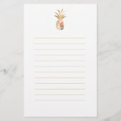 Waterverf gouden ananas Briefpapier (Voorkant)
