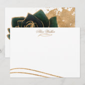 Waterverf Gouden Bestelbriefjes Note Kaart Notitiekaartje (Voorkant / Achterkant)