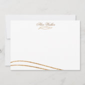 Waterverf Gouden Bestelbriefjes Note Kaart Notitiekaartje (Voorkant)