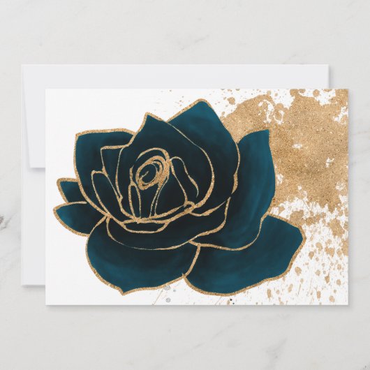 Waterverf Gouden Bestelbriefjes Note Kaart Notitiekaartje (Achterkant)