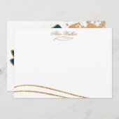 Waterverf Gouden Bestelbriefjes Note Kaart Notitiekaartje (Voorkant / Achterkant)