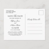 Waterverf Gouden Bloem Save the Date Foto Aankondigingskaart (Achterkant)