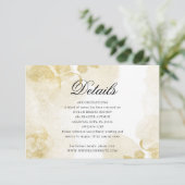 Waterverf Gouden Bruiloft Details Behuizing Kaart (Staand voorkant)