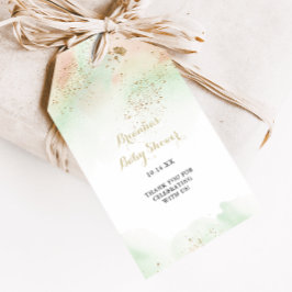 Waterverf Gouden Confetti Baby Shower  Cadeaulabel