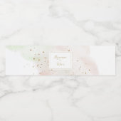 Waterverf gouden Confetti kalligrafie bruiloft Waterfles Etiket (Enkel label)