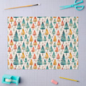 Waterverf gouden en groene kerstbomen tissuepapier (Craft)