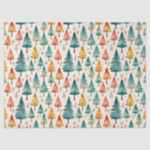 Waterverf gouden en groene kerstbomen tissuepapier (Voorkant)