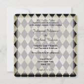 Waterverf gouden en zwarte diamanten bruiloft kaart (Voorkant)