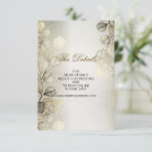 Waterverf Gouden Eucalyptus Foliage Huwelijk Glanz Informatiekaartje (Staand voorkant)