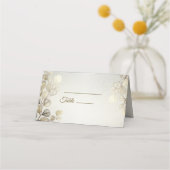 Waterverf Gouden Eucalyptus Foliage Huwelijk Glanz Plaatskaartje (Voorkant)