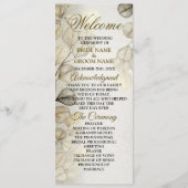 Waterverf Gouden Eucalyptus Foliage Huwelijk Glanz Programmakaart (Voorkant)