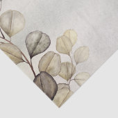 Waterverf Gouden Eucalyptusblad Glanzend Elegant Tissuepapier (Detail)