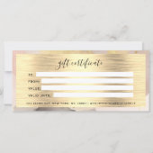 Waterverf Gouden Folie Cadeaubon Zwart Blush (Achterkant)