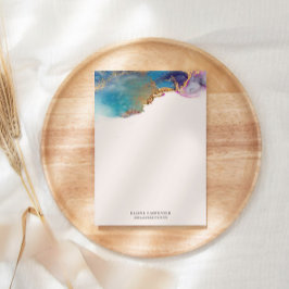 Waterverf Gouden Folie Monogram Papier Papier