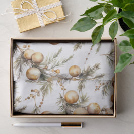 Waterverf gouden gebladerte kerst tissuepapier