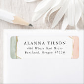 Waterverf gouden geometrische bruiloft etiket (Insitu)