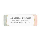 Waterverf gouden geometrische bruiloft etiket (Voorkant)