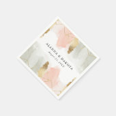 Waterverf gouden geometrische bruiloft met Blush e Servet (Hoek)