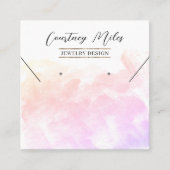 Waterverf gouden glitter armband oorbellen display vierkante visitekaartje (Voorkant)