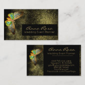 *~* Waterverf gouden glitter vergulde vlinder Visitekaartje (Voorkant / Achterkant)