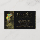 *~* Waterverf gouden glitter vergulde vlinder Visitekaartje (Achterkant)