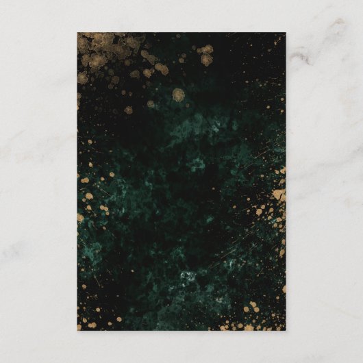 Waterverf Gouden Groene Rozen Veiligheidsmaatregel Informatiekaartje (Achterkant)