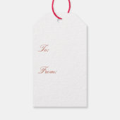 Waterverf Gouden Kerstversiering Cadeaulabel (Achterkant)