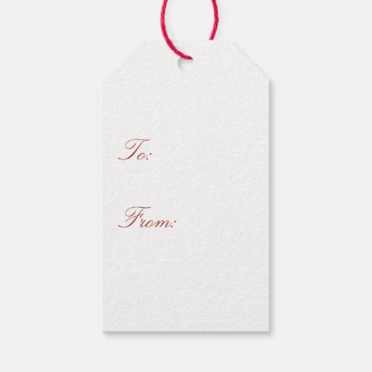 Waterverf Gouden Kerstversiering Cadeaulabel (Achterkant)