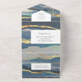 waterverf gouden landschap (geen ENV nodig) All In One Uitnodiging (Buitenkant)