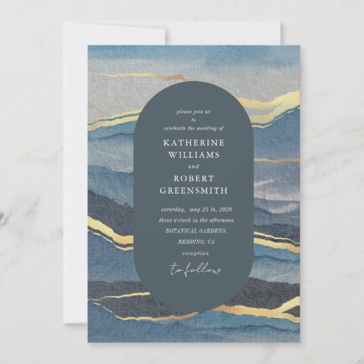 waterverf gouden landschap Weddenschap Kaart (Voorkant)