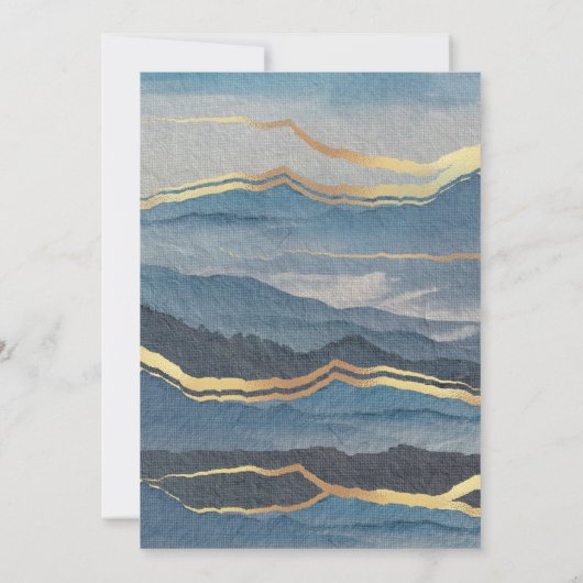 waterverf gouden landschap Weddenschap Kaart (Achterkant)