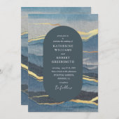 waterverf gouden landschap Weddenschap Kaart (Voorkant / Achterkant)