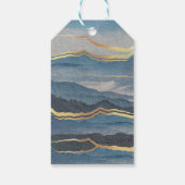 waterverf gouden landschapscadeau label voor bruil cadeaulabel (Achterkant)