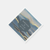 waterverf gouden landschapspapier servet (Hoek)