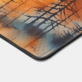 Waterverf Gouden lariks en kleurrijke dalen Bureaumat (Hoek)