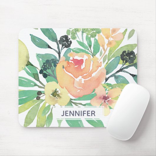 Waterverf gouden lavendel met gouden ster muismat (Met muis)