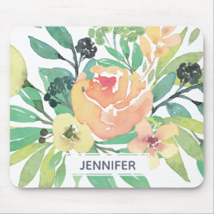 Waterverf gouden lavendel met gouden ster muismat