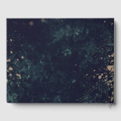 Waterverf gouden monogram bruiloft gastenboek (Achterkant)