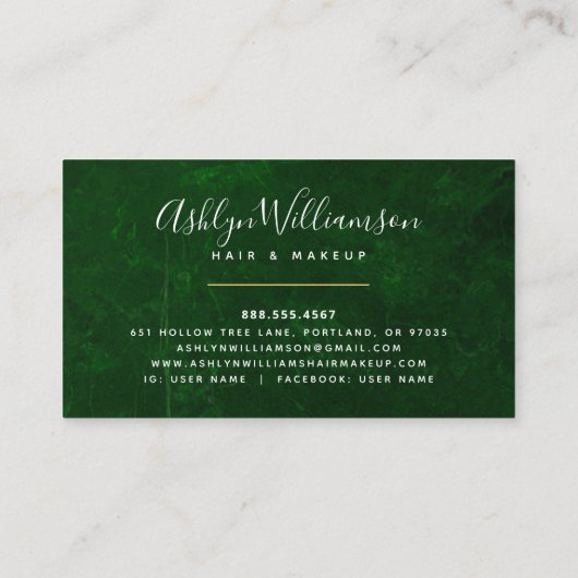 Waterverf gouden paarse groen klantenkaartje (Achterkant)