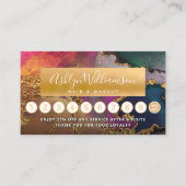 Waterverf gouden paarse groen klantenkaartje (Voorkant)