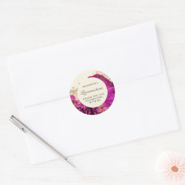 Waterverf Gouden Roze Rozen Quinceañera Ronde Sticker