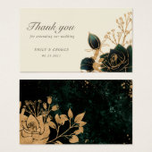 Waterverf gouden rozen bruiloft Website Kaart (Voorkant /achterkant)