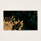 Waterverf gouden rozen bruiloft Website Kaart (Achterkant)