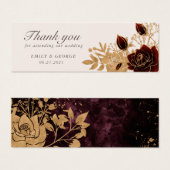 Waterverf gouden rozen bruiloft Website Kaart (Voorkant /achterkant)