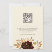 waterverf gouden rozen Quinceanera Qrcode Kaart (Achterkant)
