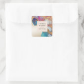 waterverf gouden salon en spa monogram vierkante sticker (Tas)