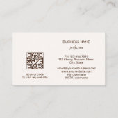 Waterverf gouden witte bloemen visitekaartje (Achterkant)