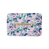 Waterverf goudmonogram goudbruine marinevloeren badmat (Voorkant)