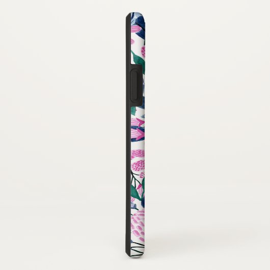 Waterverf goudmonogram goudbruine marinevloeren Case-Mate iPhone case (Achterkant / rechts)